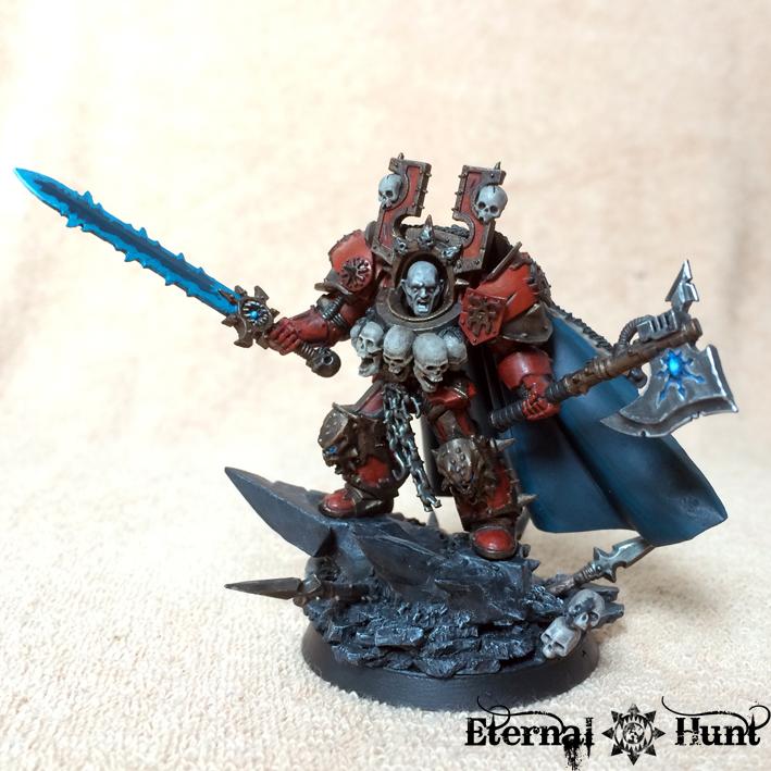 Chaos Chaos Lord Chaos Space Marines Conversion Khorne Khornes Eternal Hunt Kitbash Lord 7036